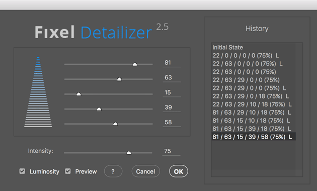 Fixel Detailizer 2 User Interface (UI)